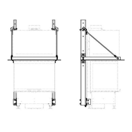 Accessoires cheminée Schmid - Système de cadre de support comprenant un cadre de support pour Ekko U 67(45) h