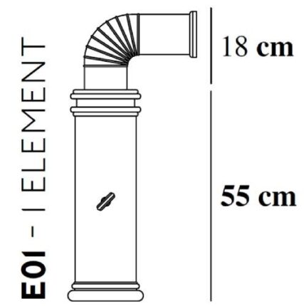 Accessoires de cheminée Sergio Leoni - Colonne en céramique pour Marlene Mini E